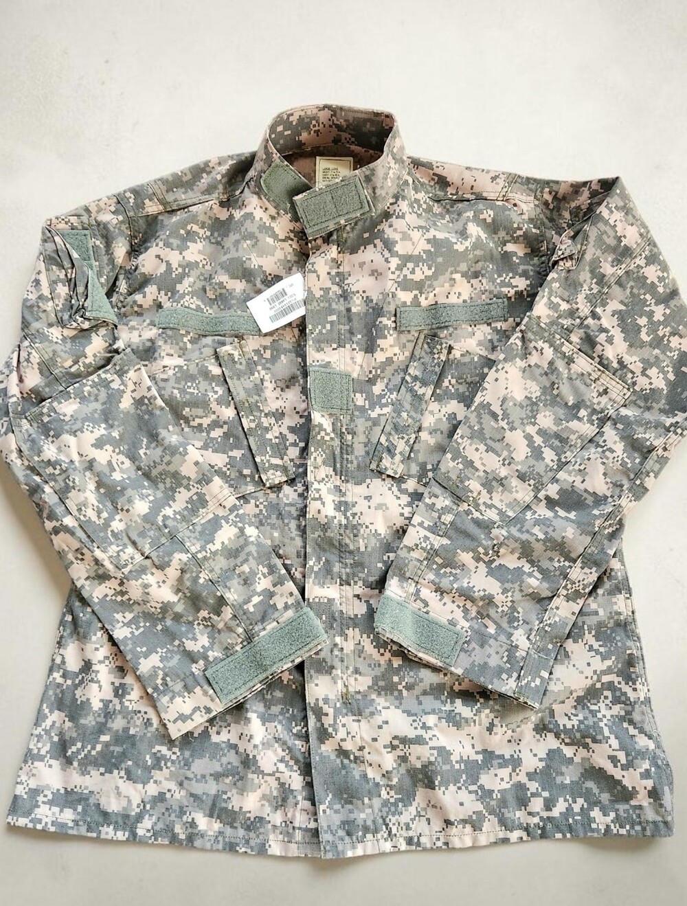 Army Combat Coat FR Ripstop Digital Camouflage Mens L Long 8415 01 548 3202 USA